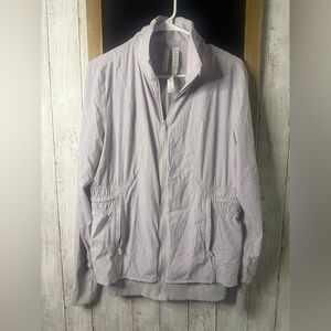 Lululemon Womens Sights Seen WindbreakerJacket LW3DU5S Sz 12 Activewear Gray 528